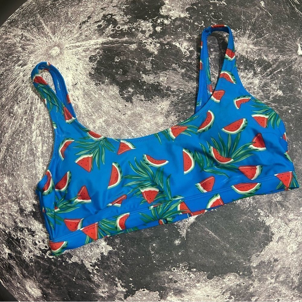 Old Navy Watermelon Blue Scoop Neck Swim Top SIZE XL - Picture 2 of 4